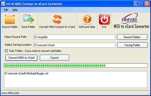 import msg to vcard