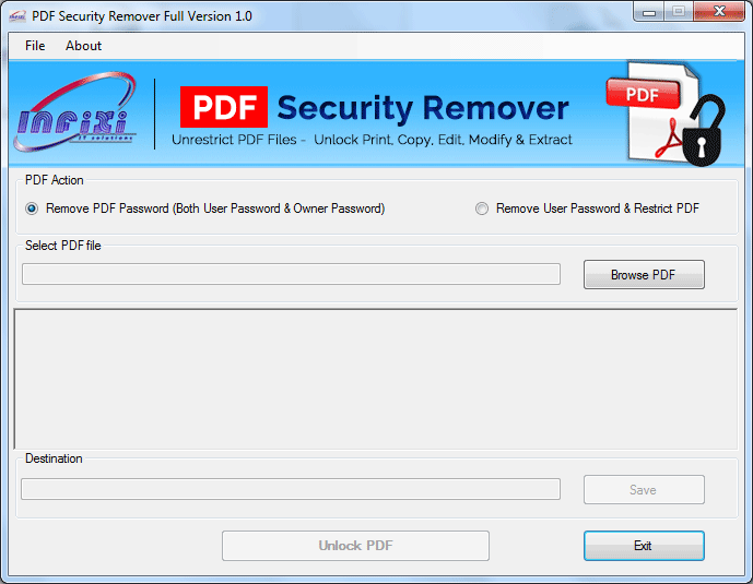 Windows 8 PDF Security Remover full
