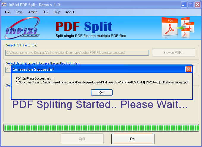 split pdf file to multiple files